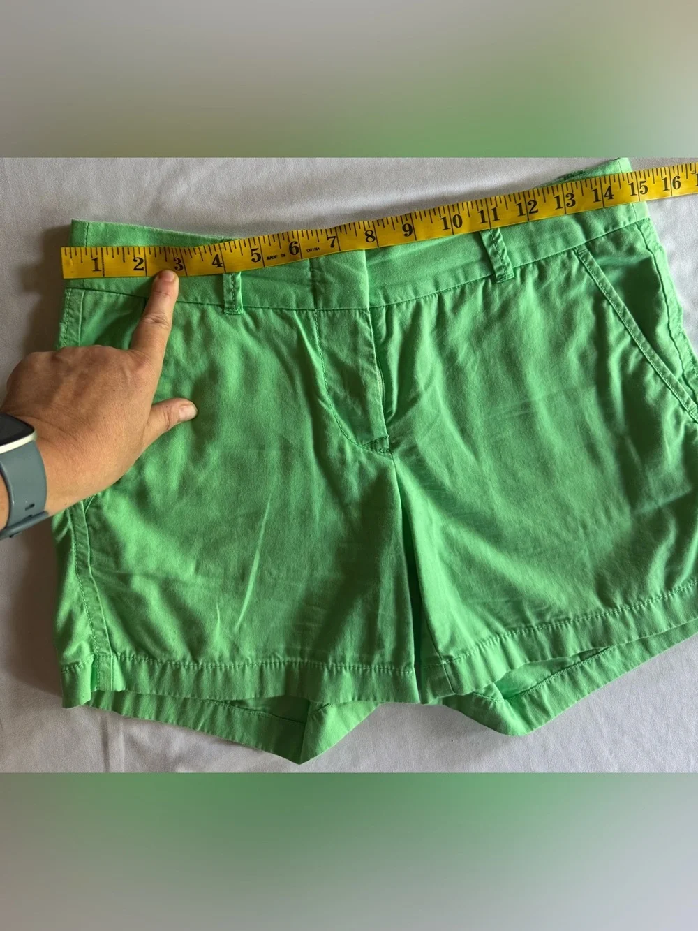 J.Crew Chino Broken-In Shorts Size 0 Mint Green Cotton Casual Preppy